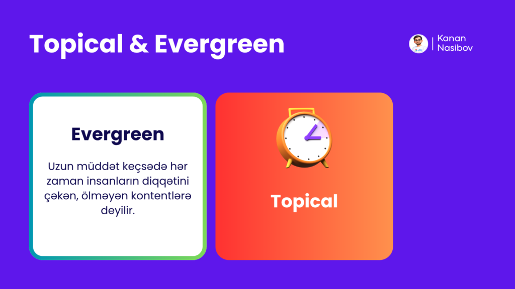 evergreen (həmişə yaşıl) kontent