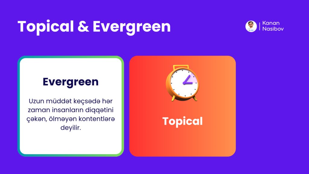 Həmişəyaşıl kontent nədir