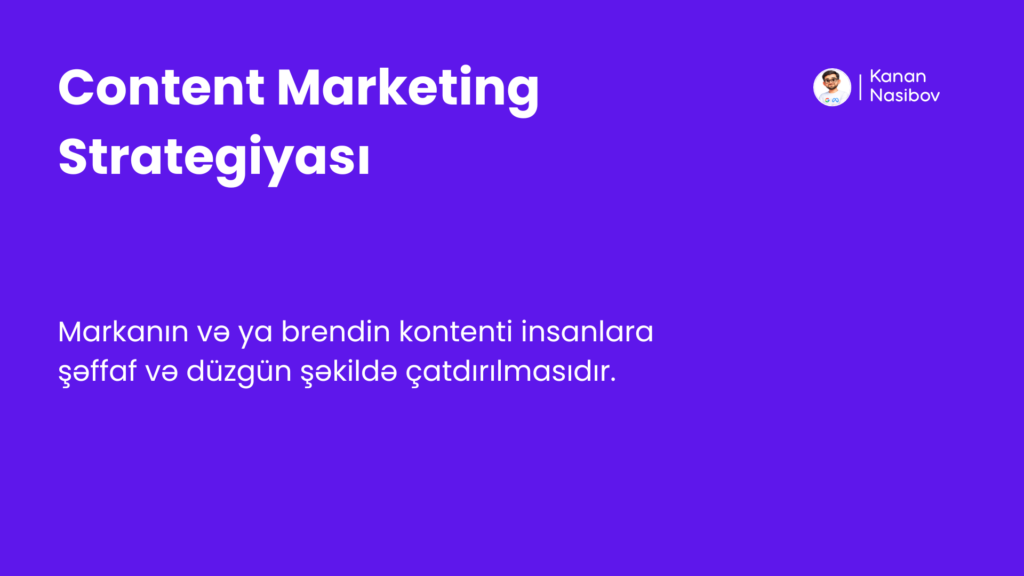 kotnent marketinq strategiyası